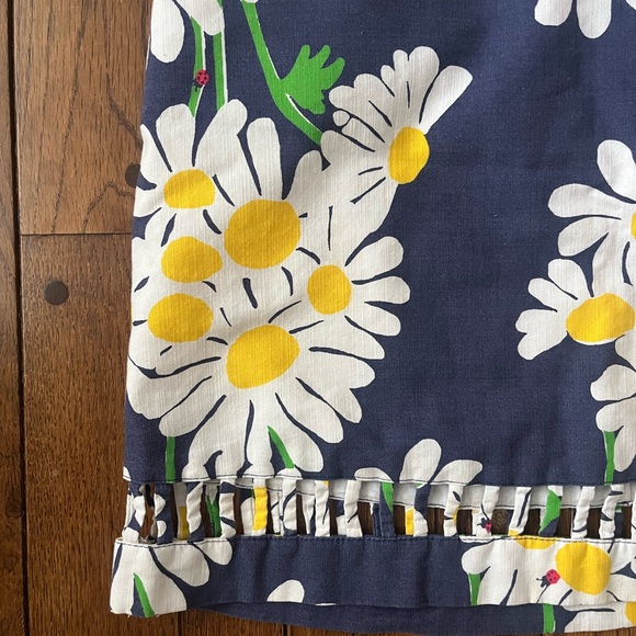 Lilly Pulitzer Floral Daisy Print Navy Mini Skirt Vintage Rare Retired - Picture 2 of 10